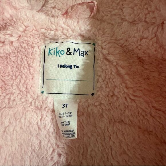 Girls 3T Pink Leopard Print Hooded Jacket - Picture 4 of 9